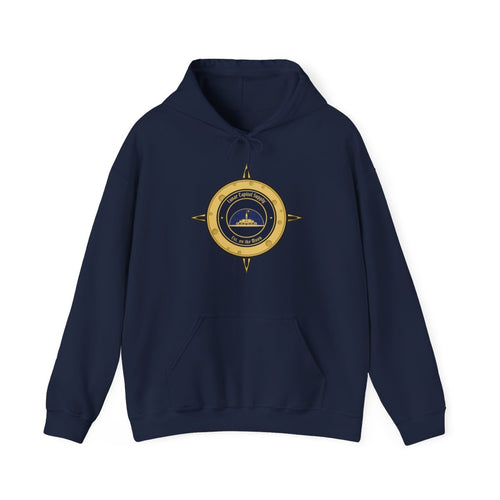 Lunar Capitol Emblem Hoodie – Navy, front