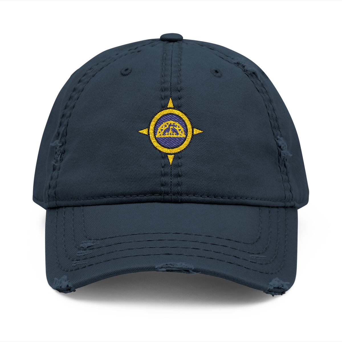 Lunar Capitol Embroidered Dad Hat – Navy, front