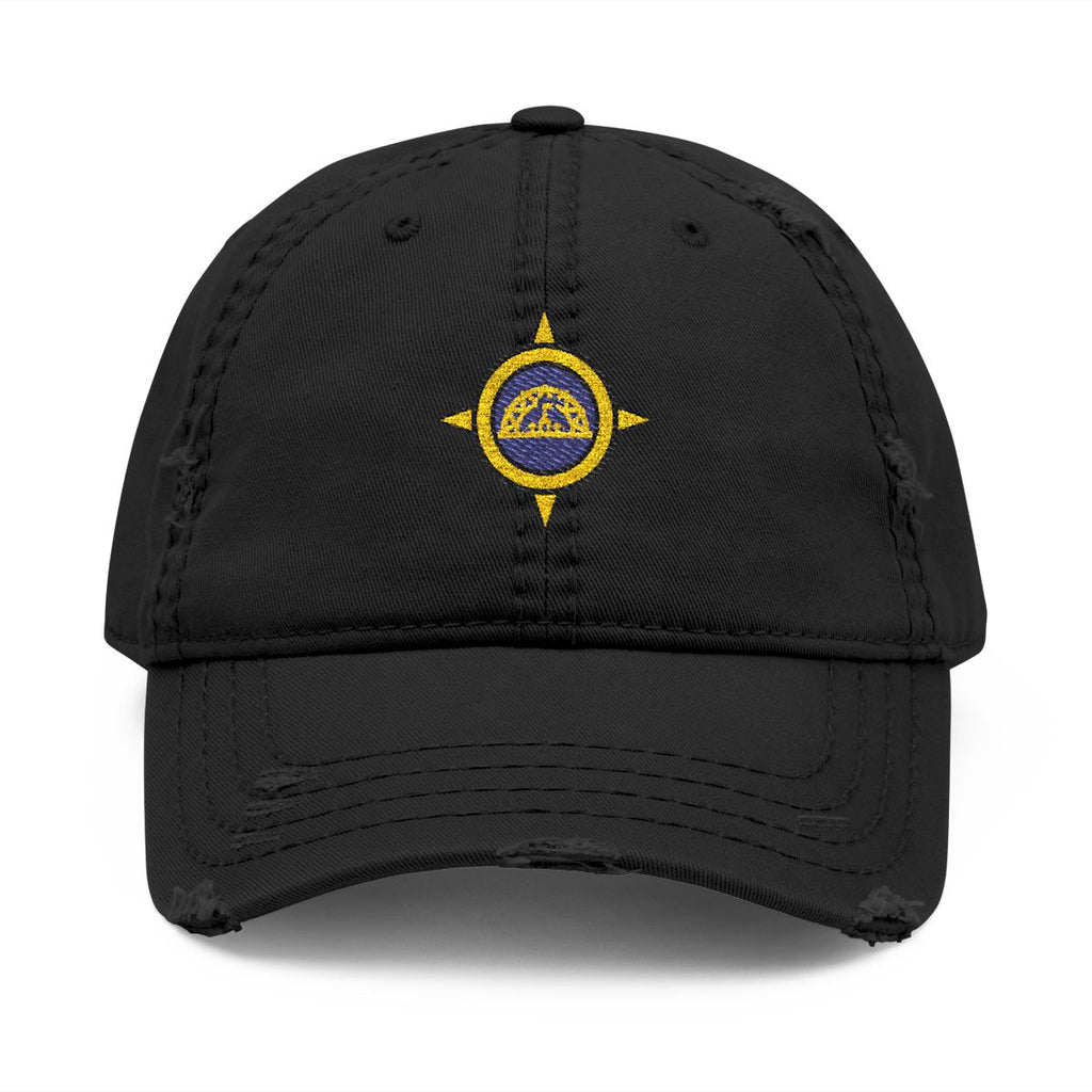 Lunar Capitol Embroidered Dad Hat – Black, front