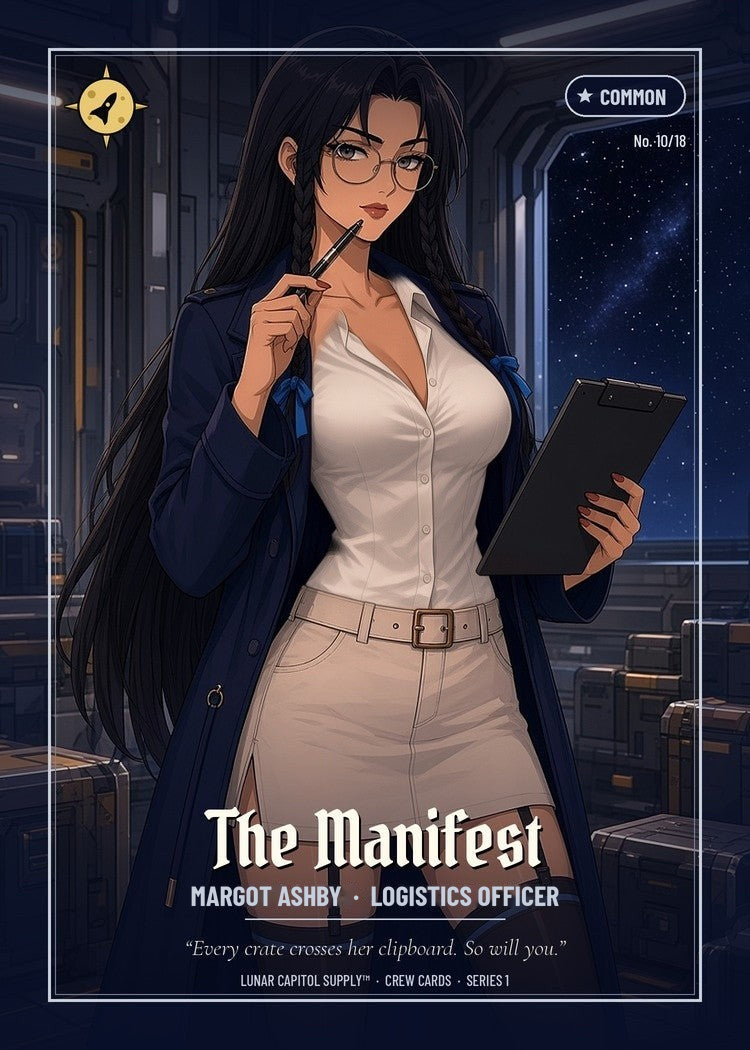 Lunar Crew trading card No. 10 The Manifest: Margot Ashby, Logistics Officer