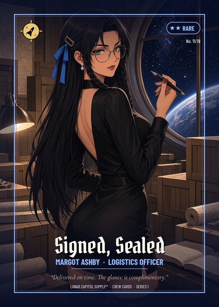 Lunar Crew trading card No. 11 Signed, Sealed: Margot Ashby, Logistics Officer