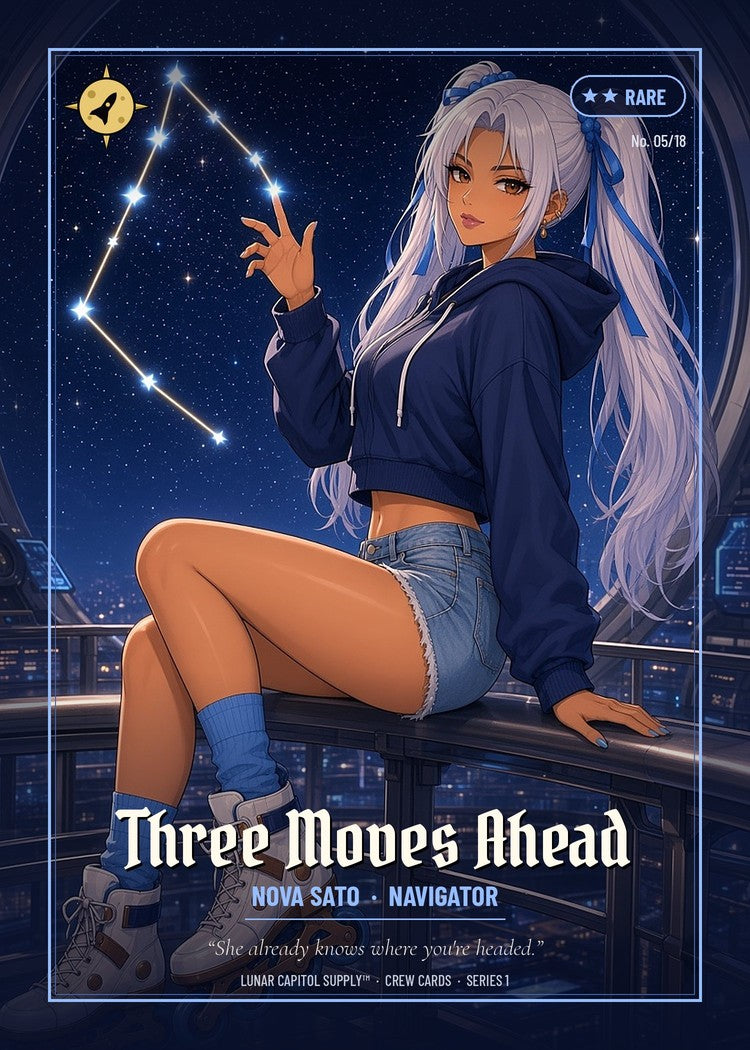 Lunar Crew trading card No. 05 Three Moves Ahead: Nova Sato, Navigator