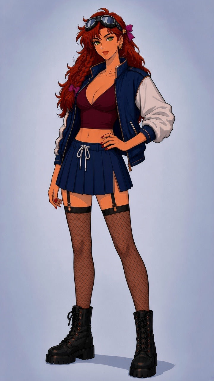 Elara Quinn, Pilot — full-body crew portrait
