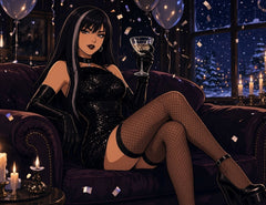 Sable, Lunar Capitol crew, New Year's candid