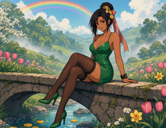 Hana - March Spring Green - Lunar Capitol Supply crew art