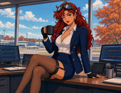Elara Quinn, Lunar Capitol pilot, off-duty candid