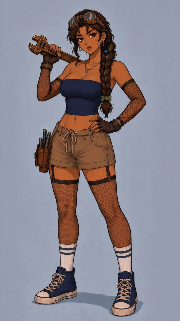 Juno Moretti, Engineer — full-body crew portrait