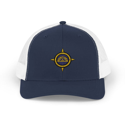 Lunar Capitol Dome Crest Retro Trucker – Navy/White, front